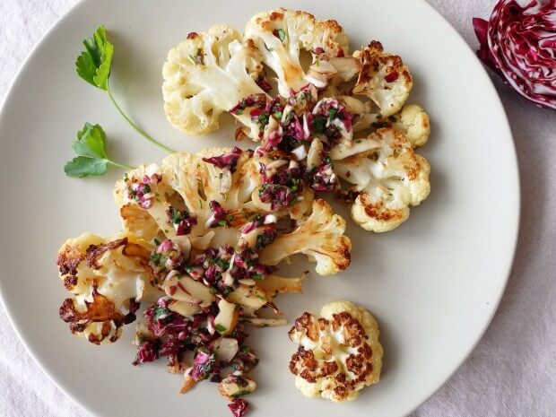 Roasted Cauliflower with Radicchio Salsa » The Candida Diet